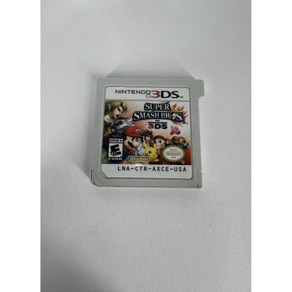 Used- Nintendo 2DS XL Black Turquoise Console 8 Game Lot Including Smash Bros